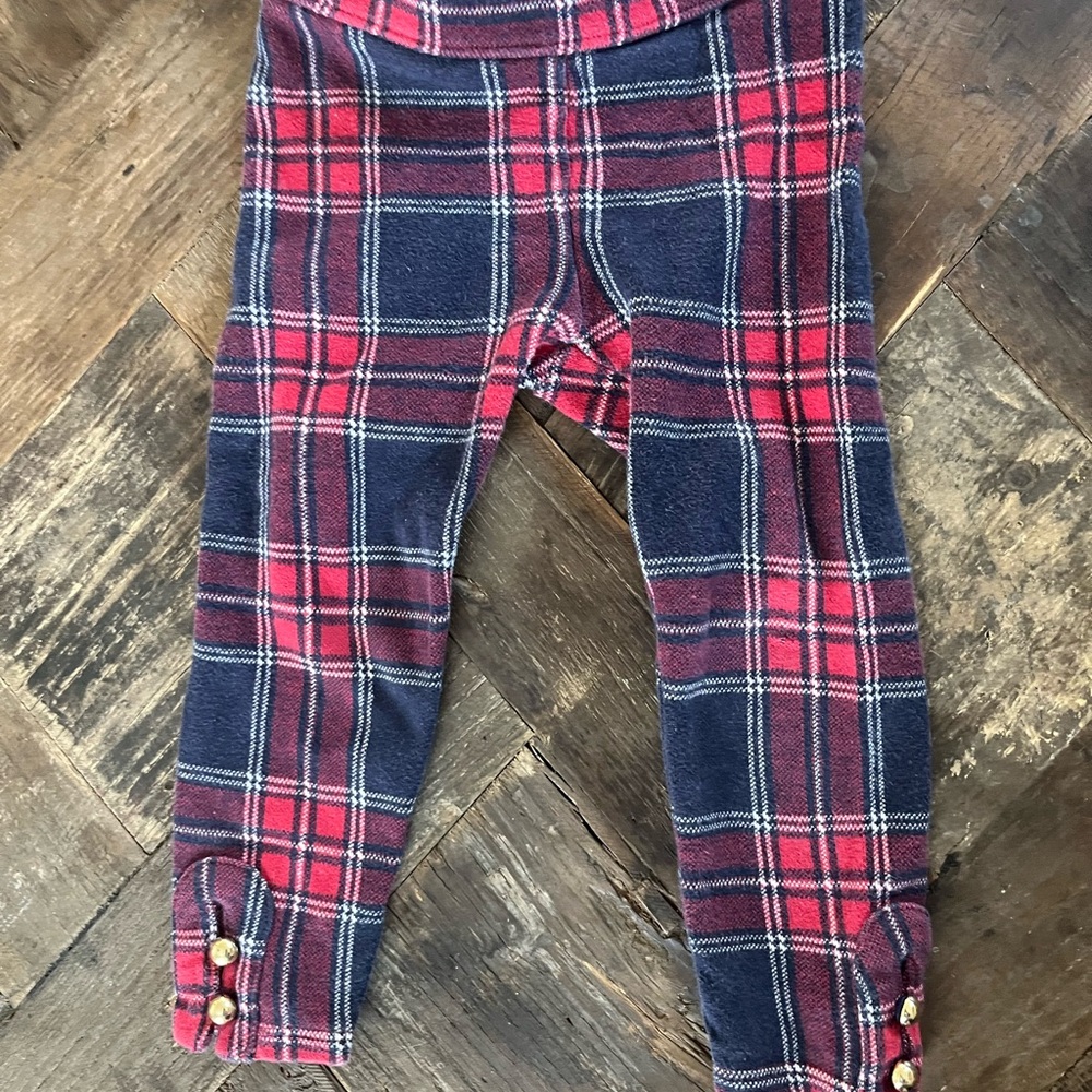 Janie and Jack Leggings - Red and Blue 2T